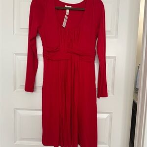 Soma Vibrant Red Long Sleeve Dress